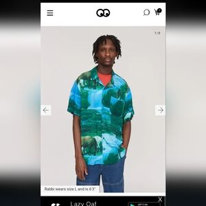 Lazy Oaf Unisex Bowling Shirt Hold Your Horses